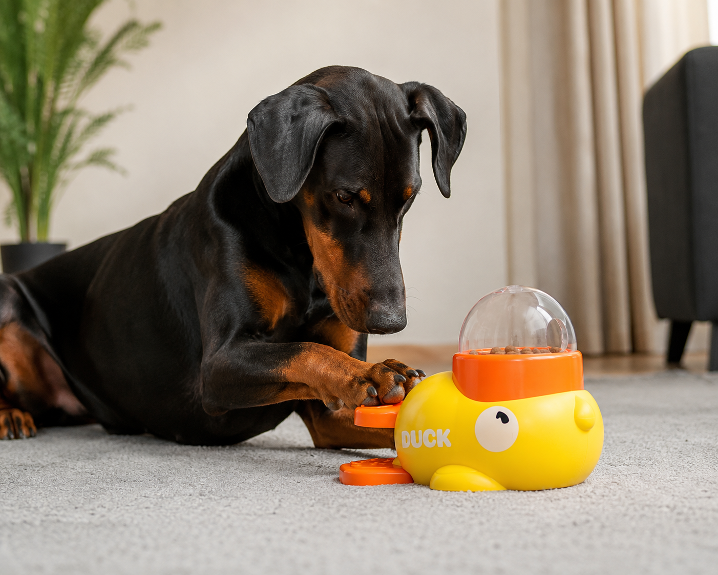 Jouet Canard Câlino – Distributeur de Friandises pour Chien