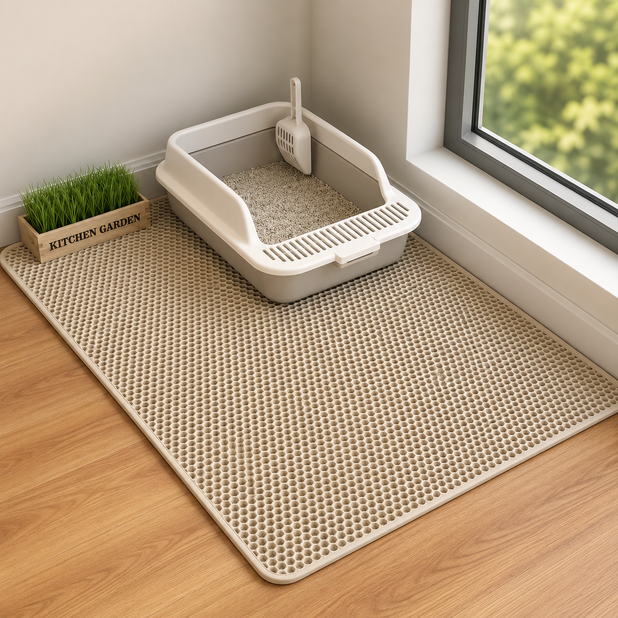 Tapis Anti-Litière Câlino – Double Couche Imperméable pour Chat