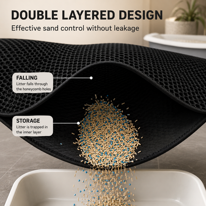 Tapis Anti-Litière Câlino – Double Couche Imperméable pour Chat
