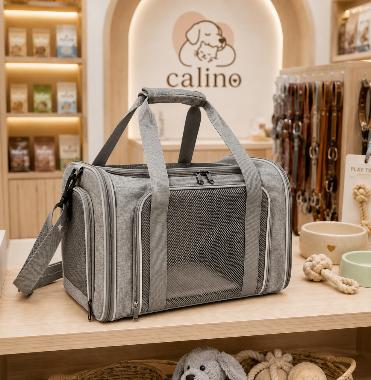 Cage de Transport Pliable Câlino – Voyage pour Chien et Chat