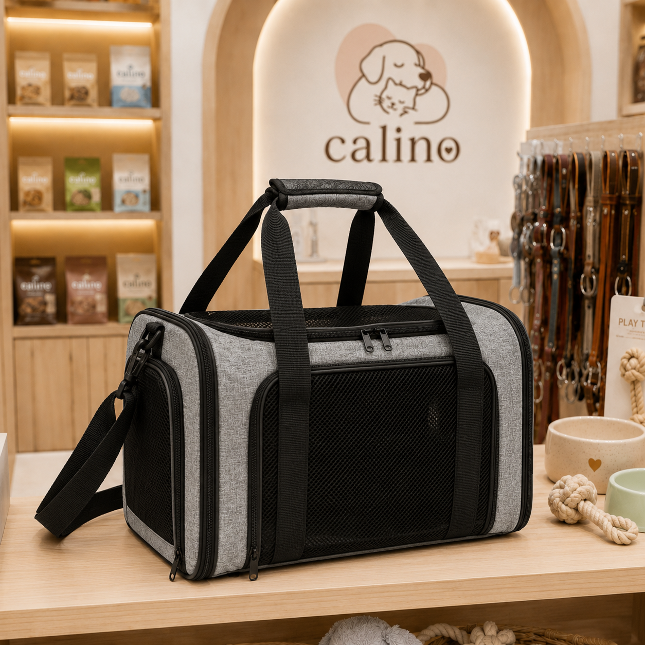 Cage de Transport Pliable Câlino – Voyage pour Chien et Chat