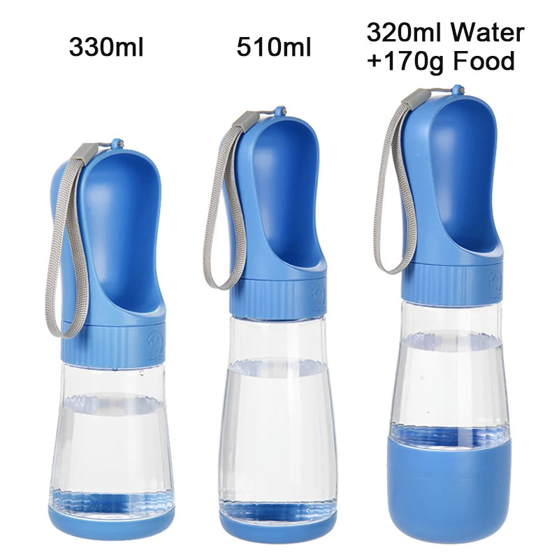 The Ultimate 2-in-1 Portable Dog Water Bottle & Food Dispenser - Perfect for Outdoor Adventures with Your Furry Friends!