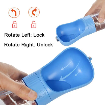 The Ultimate 2-in-1 Portable Dog Water Bottle & Food Dispenser - Perfect for Outdoor Adventures with Your Furry Friends!