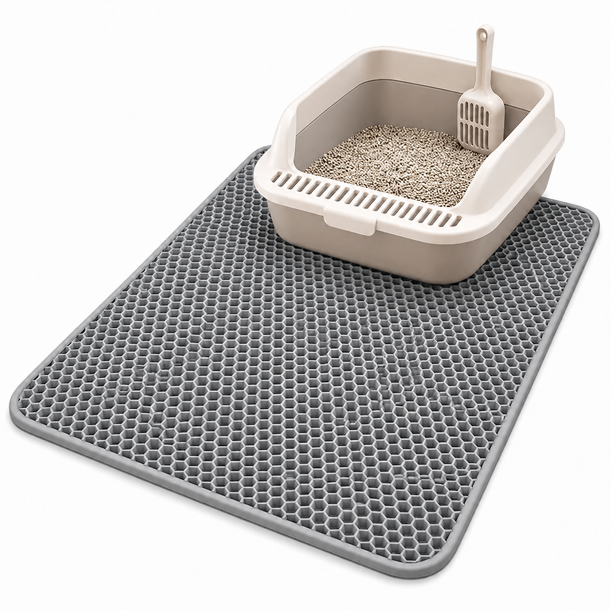 Tapis Anti-Litière Câlino – Double Couche Imperméable pour Chat